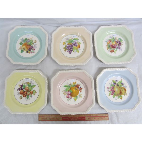 6 Jonnson Brothers England Decorative Plates 7 and 1/2 inches no damage
