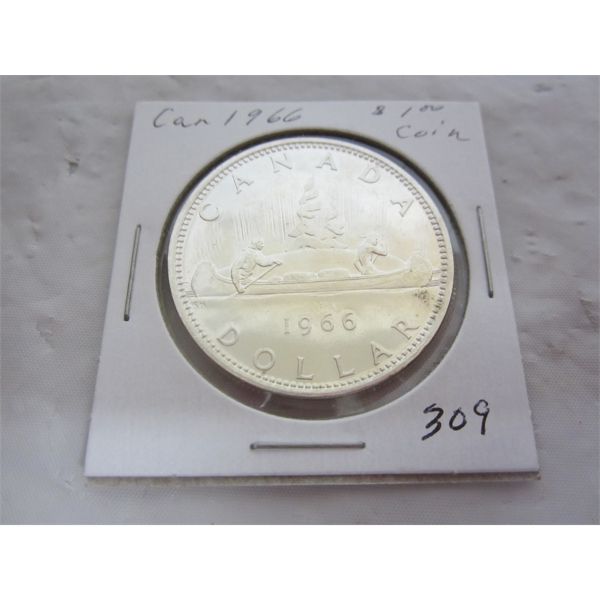 Canadian Silver Dollar 1966