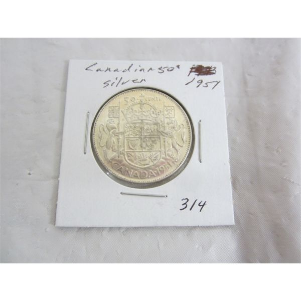 Canadian 1951 Silver Fifty Cent Piece