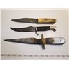 Image 1 : 3 VINTAGE HOMEMADE KNIVES (1 FOR REPAIR)