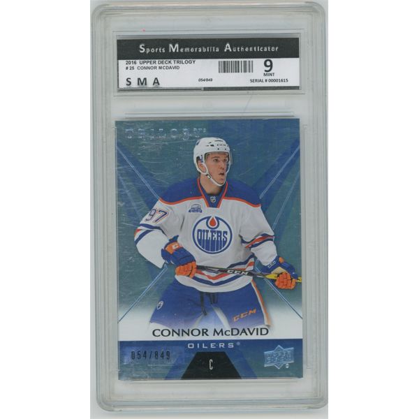 GRADED: 9 Mint 2016 Upper Deck Trilogy Connor Mcdavid