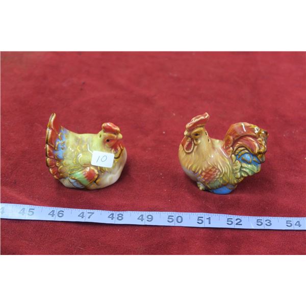Antique Rooster S&P Shakers