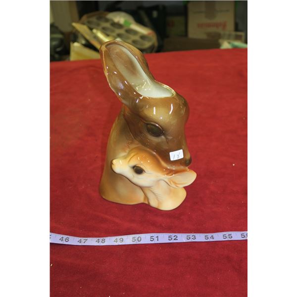 Royal Copel Deer & Fawn Vase (Small Chip)
