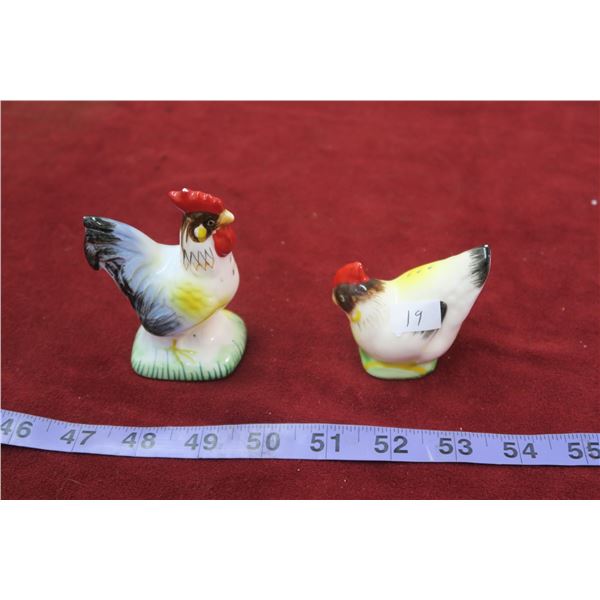 Antique Rooster S&P Shakers