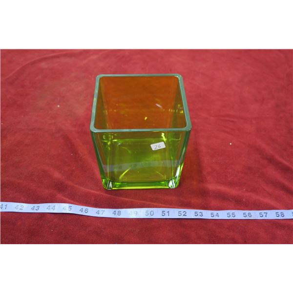Antique Square Glass Bowl