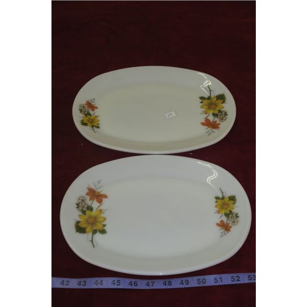 2 JAJ Serving Plates 12" Autumn Glory