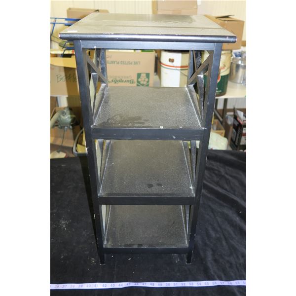 Black 4 Shelf Display End Table 30"×15"×15"