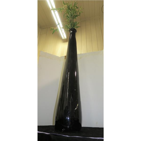 Giant Vase & Artificial Foliage, vase ~40" tal