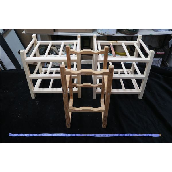3 Wood Wine Racks