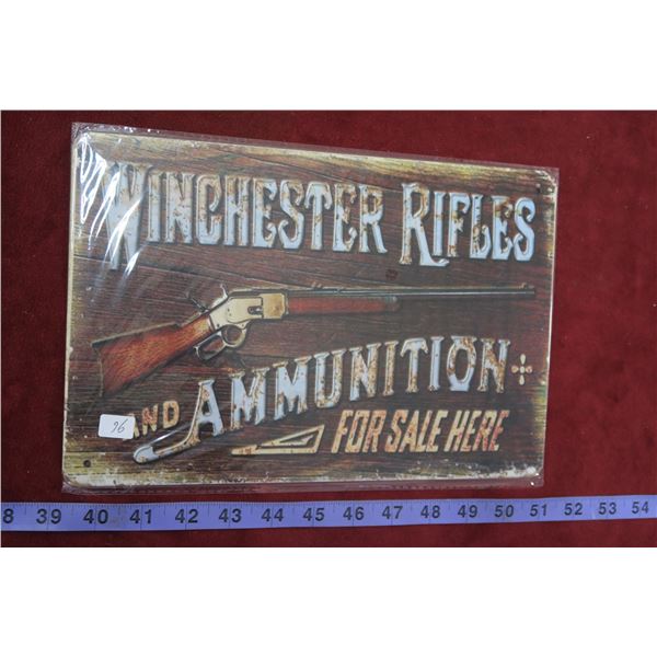 Tin Sign - Winchester Rifles