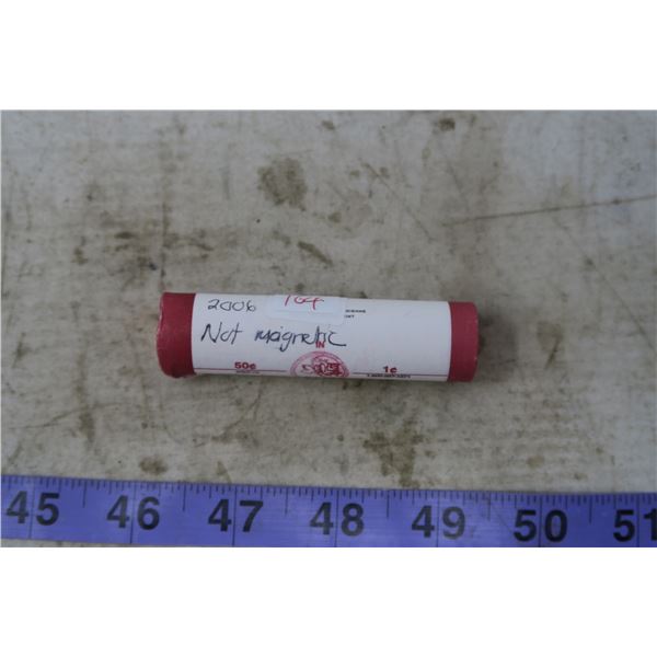 1 Cent Canadian Roll Mint - 2006 non-magnetic