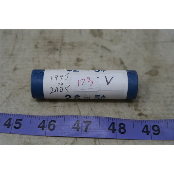 Mint Roll 5 Cent - 1945 - 2005 "v"