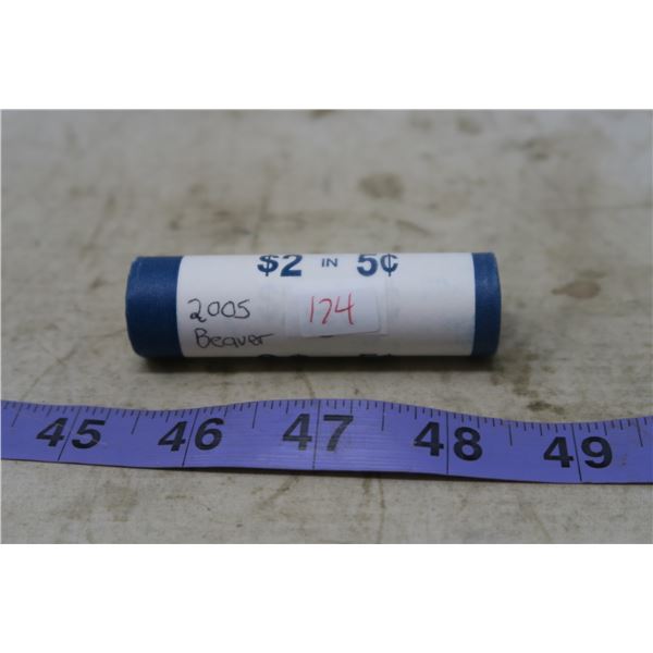 Mint Roll 5 Cent - 2005 Beaver