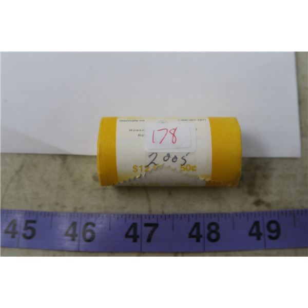 Mint Roll 2005 50 cent Pieces