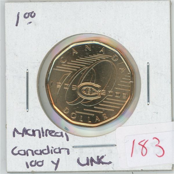 Canadian Loonie - 2009 Canadians 100 yr UNC