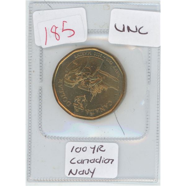 Canadian Loonie - Canadian Navy 100 yr UNC