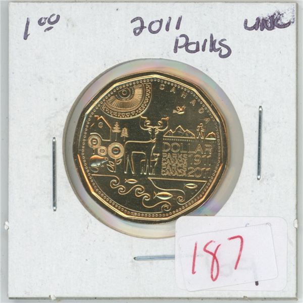 Canadian Loonie - 2011 Parks Unc