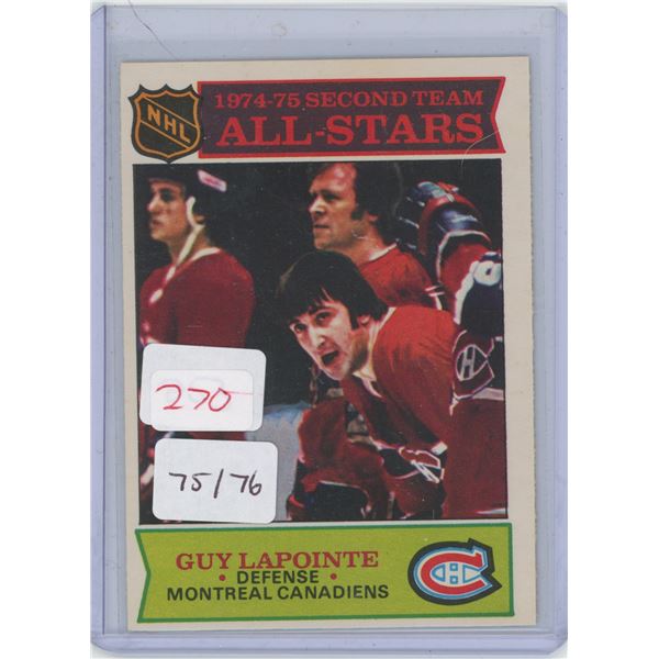 Gradable Cards - 75/76 OPC All Stars LaPointe #293