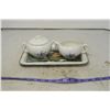 Image 1 : Cream & Sugar Set & Vintage Pavilion of Canada Tin Tray