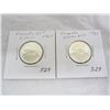 Image 1 : 2 Canadian 1967 Silver Quarters