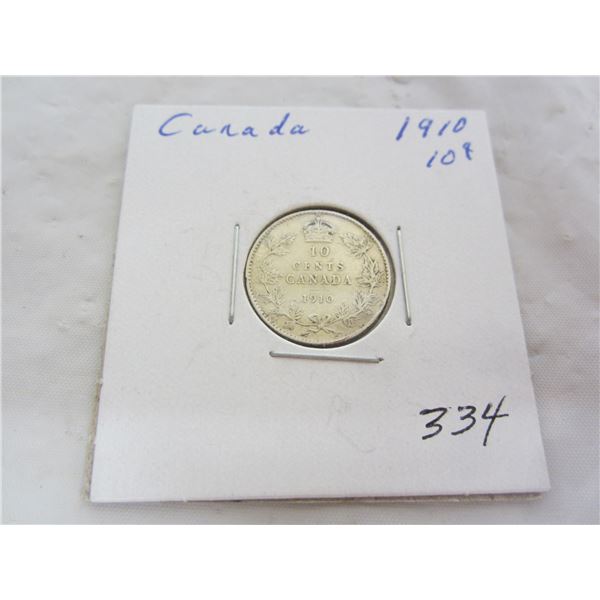 Canadian Silver 1910 Dime