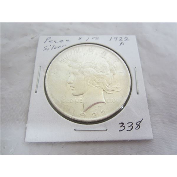 Peace Silver Dollar 1922 P