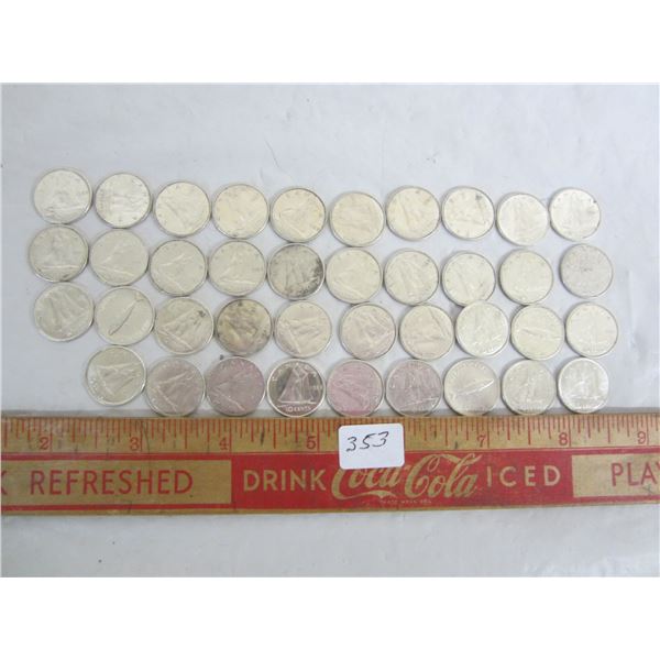 $ 3.90 Face Value of Canadian .500 Silver Dimes