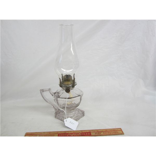 Antique Greek Key Coal Oil Finger Lamp circa 1910 no damage