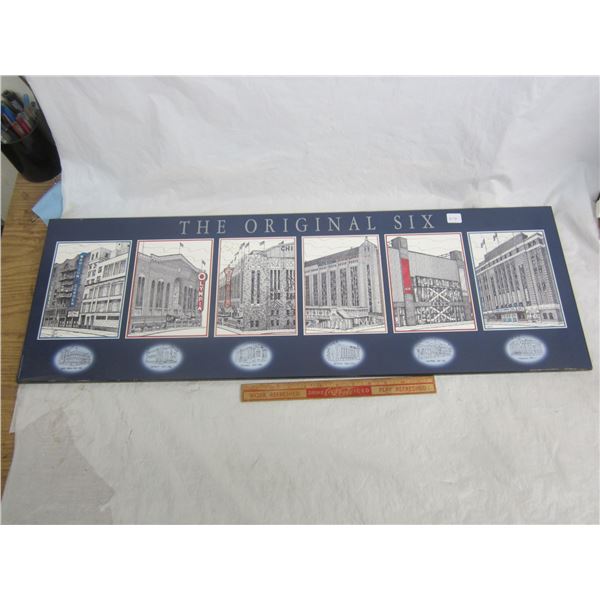 Original 6 Six Hockey Stadium Wall Plague