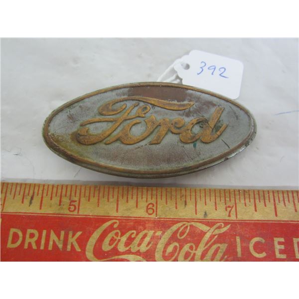 Antique Ford Model A Brass Radiator Badge