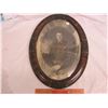 Image 1 : Antique Bubble Glass Frame with Picture of World War 1 Soldier in it