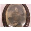 Image 2 : Antique Bubble Glass Frame with Picture of World War 1 Soldier in it