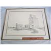 Image 2 : Vintage Artist Framed Proof Print of 1922 Saskatchewan Grain Elevator