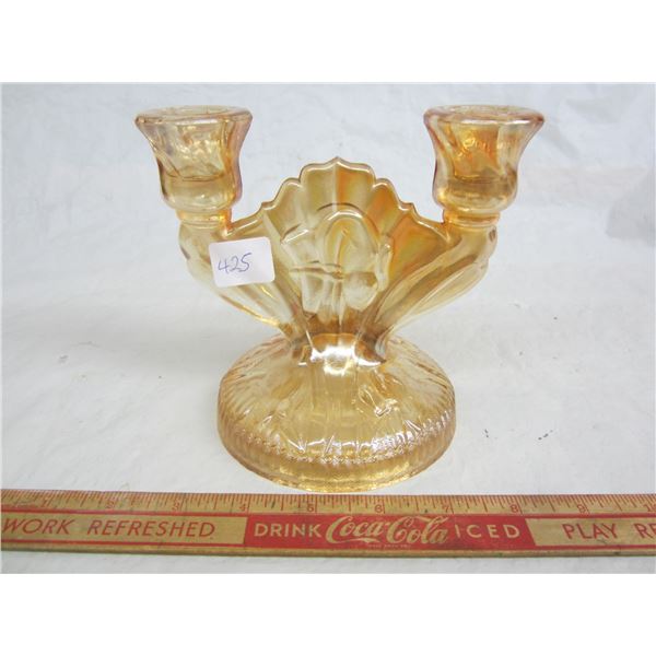 Vintage Carnival Glass Candle Holder