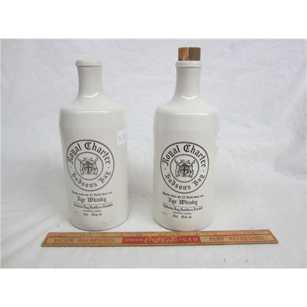 Lot of 2 Hudson Bay Whisky Bottles