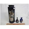 Image 2 : Lot of 3 Peacock design China Items Large Vase ect.