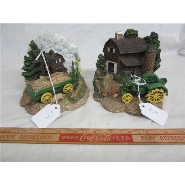 Pair of John Deere book ends