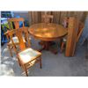 Image 4 : Round Oak Table and 4 Matching Chairs