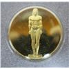 Image 2 : Kouros from Anavyssos. From the Ancient Greece medals series. A beautiful gold-plated bronze medal m