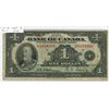 Image 1 : 1935 Bank of Canada English $1. Osborne-Towers signatures. Series B. Sheet Number D. BC-1. F-12. The