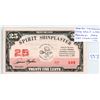 Image 1 : 1985 Manitou Concession, Good Spirit Lake Provincial Park 25 Cents Shinplaster Scrip. Serial Number 