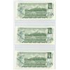 Image 2 : Lot of 3 Consecutive Serial Number 1973 $1 notes. Crow-Bouey signatures. BFA Prefix. Serial Numbers 