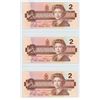 Image 2 : Lot of 3 Consecutive Serial Number 1986 $2 notes. Bonin-Thiessen signatures. EGT Prefix. Serial Numb