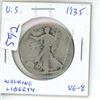 Image 1 : U.S. 1935 Walking Liberty Silver Half Dollar. Philadelphia Mint. VG-8.