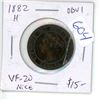 Image 1 : Canada 1882H Victorian Large Cent. Obverse 1. Heaton Mint. VF-20. Nice.