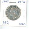 Image 1 : 1949 Silver 50 Cents. EF-40. Nice.