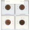 Image 2 : Lot of 4 different 1963 Hanging 3 Small Cents, the result of different Die Clashes. Includes Short H