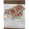 Image 1 : Pair of 1973 RCMP Sask Licence Plates