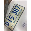 Image 2 : Pair of 1976 Sask Licence Plates