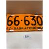 Image 2 : 1942 Sask Licence Plate